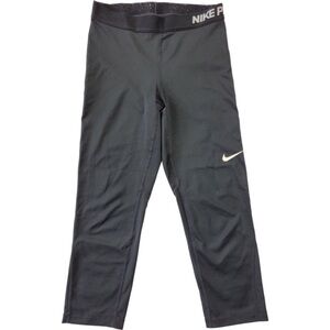 Nike Dri-FIT Women Black solid Print Training Capris Leggings Size M